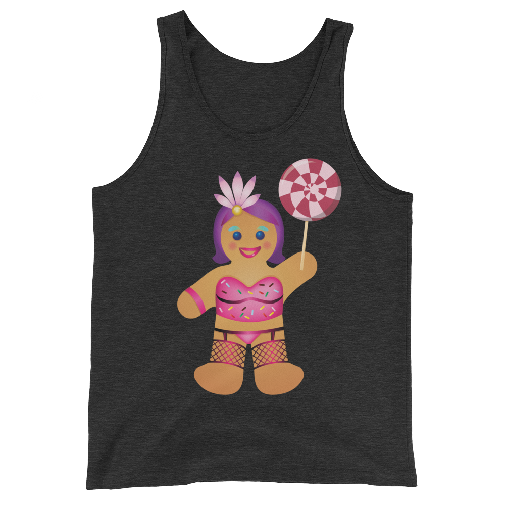 Gingerbread Drag Queen (Tank Top)-Christmas Tank Tops-Swish Embassy