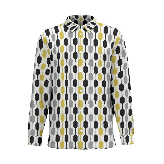 Groovy (Cotton Long Sleeve Shirt)-Cotton Long Sleeve Button Shirt-Swish Embassy