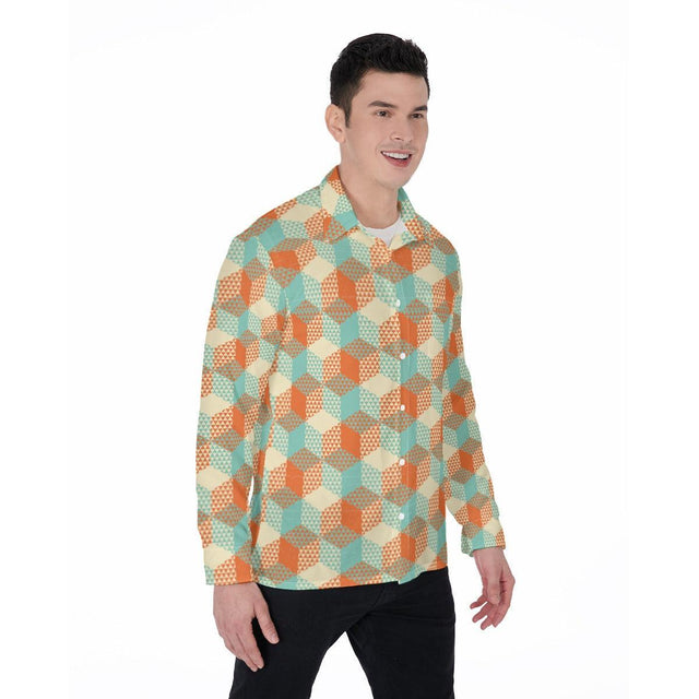 Hexa Gone (Long Sleeve Button Shirt)-Long Sleeve Button Shirts-Swish Embassy