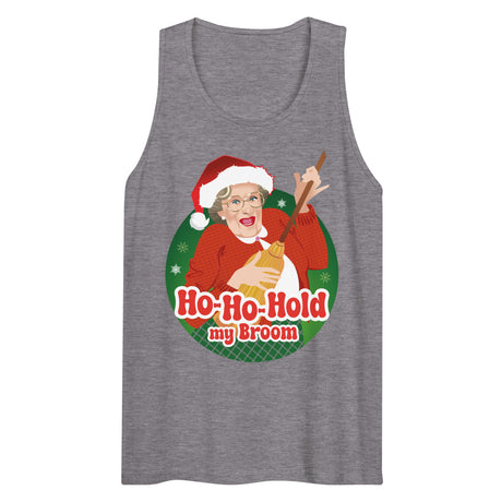 Ho Ho Hold My Broom (Tank top)-Christmas Tank Tops-Swish Embassy