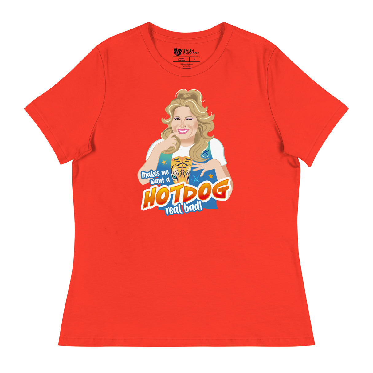 Hot Dog (Women's Relaxed T-Shirt)-Women's T-Shirts-Swish Embassy