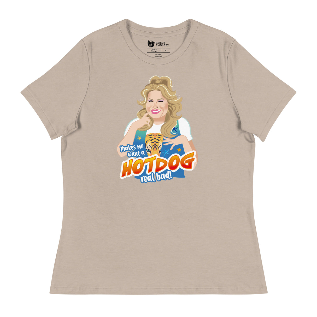 Hot Dog (Women's Relaxed T-Shirt)-Women's T-Shirts-Swish Embassy