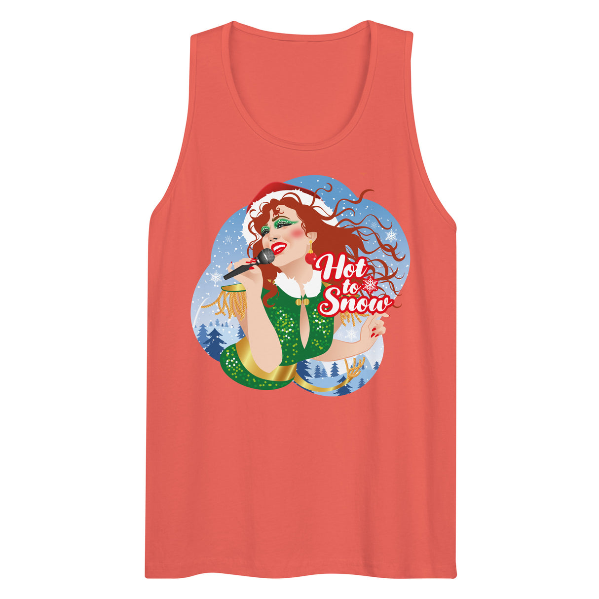 Hot To Snow (Tank top)-Christmas Tank Tops-Swish Embassy