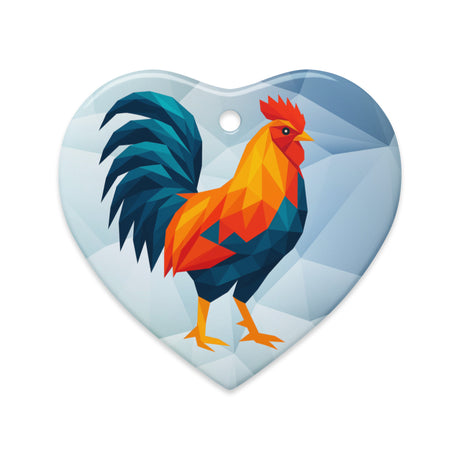 Huge Polygon Rooster (Ceramic ornament)-Ceramic Ornament-Swish Embassy