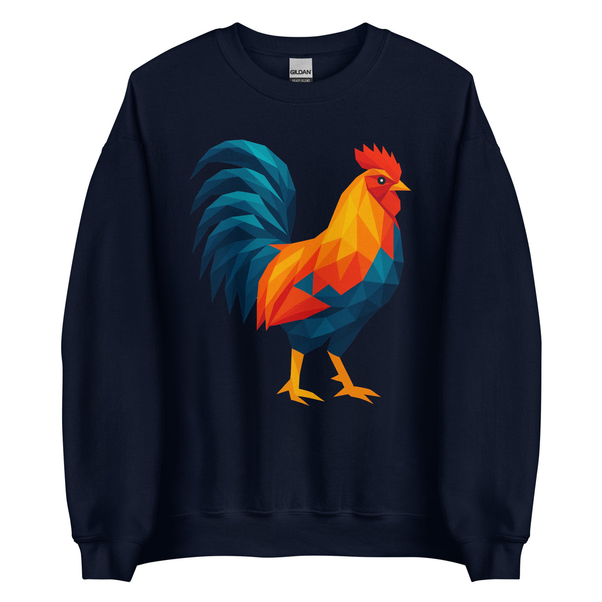 Huge Polygon Rooster (Sweatshirt)-Sweatshirt-Swish Embassy