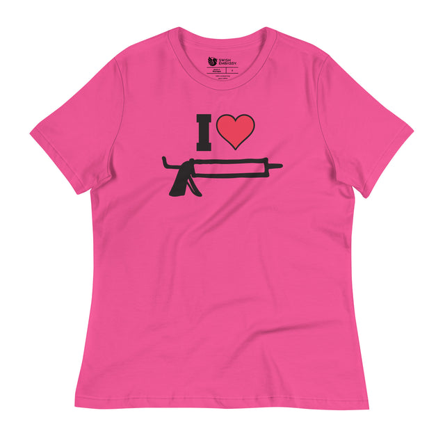 I Love Caulk (Women's Relaxed T-Shirt)-Women's T-Shirts-Swish Embassy
