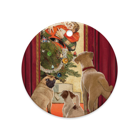 I Saw Daddy Kissing Santa Claus (Ceramic ornament)-Ceramic Ornament-Swish Embassy