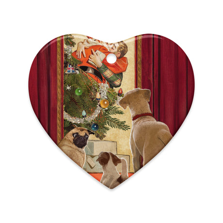 I Saw Daddy Kissing Santa Claus (Ceramic ornament)-Ceramic Ornament-Swish Embassy