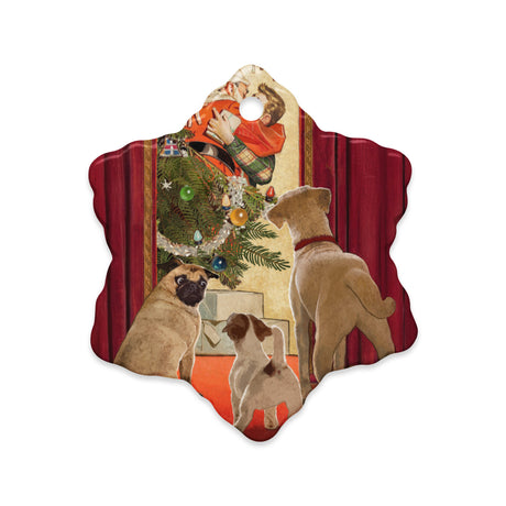 I Saw Daddy Kissing Santa Claus (Ceramic ornament)-Ceramic Ornament-Swish Embassy