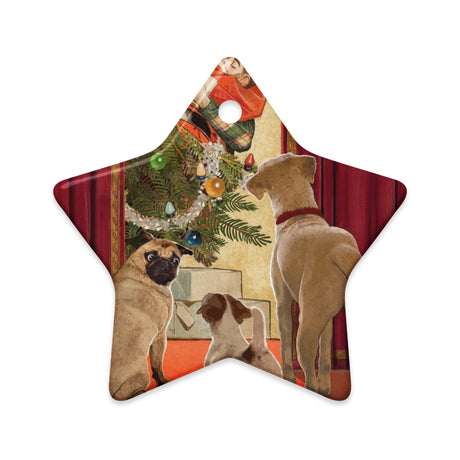 I Saw Daddy Kissing Santa Claus (Ceramic ornament)-Ceramic Ornament-Swish Embassy