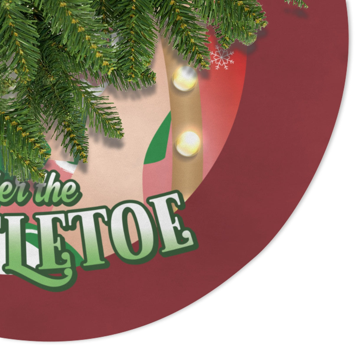 I See Me Under the Mistletoe (Tree Skirt)-Tree Skirts-Swish Embassy