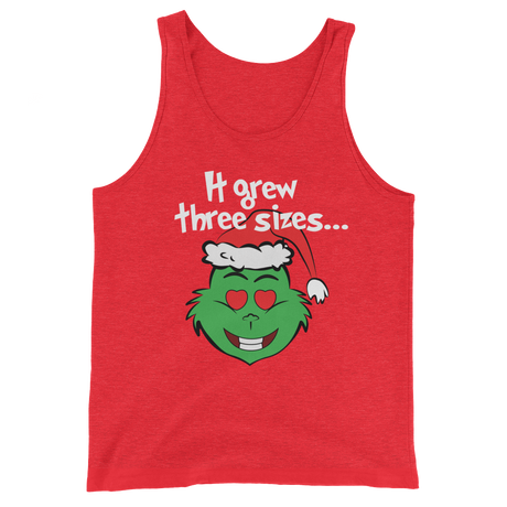It Grew Three Sizes (Tank Top)-Christmas Tank Tops-Swish Embassy