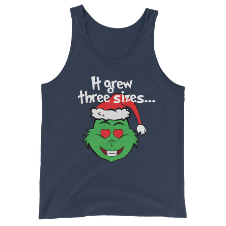 It Grew Three Sizes (Tank Top)-Christmas Tank Tops-Swish Embassy