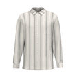 Ivory Stripes (Cotton Long Sleeve Shirt)-Cotton Long Sleeve Button Shirt-Swish Embassy