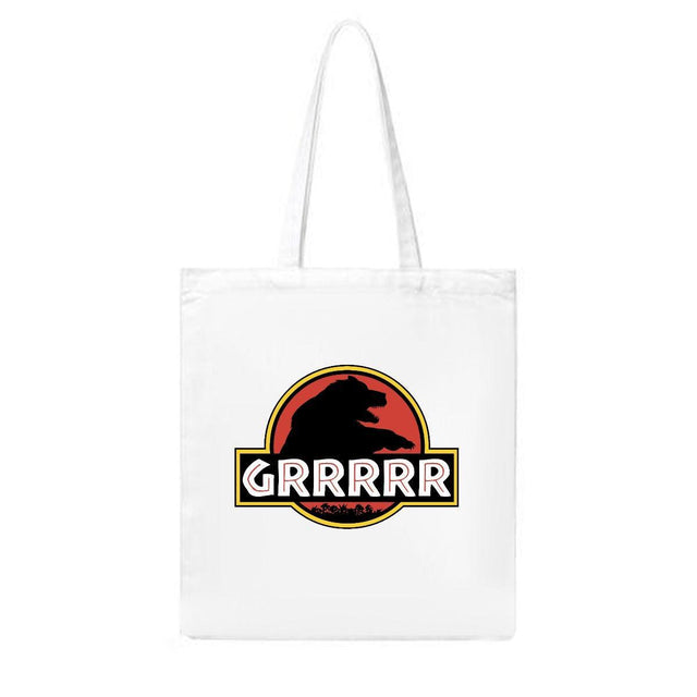Jurassic Bear (Canvas Bag)-Canvas Bag-Swish Embassy