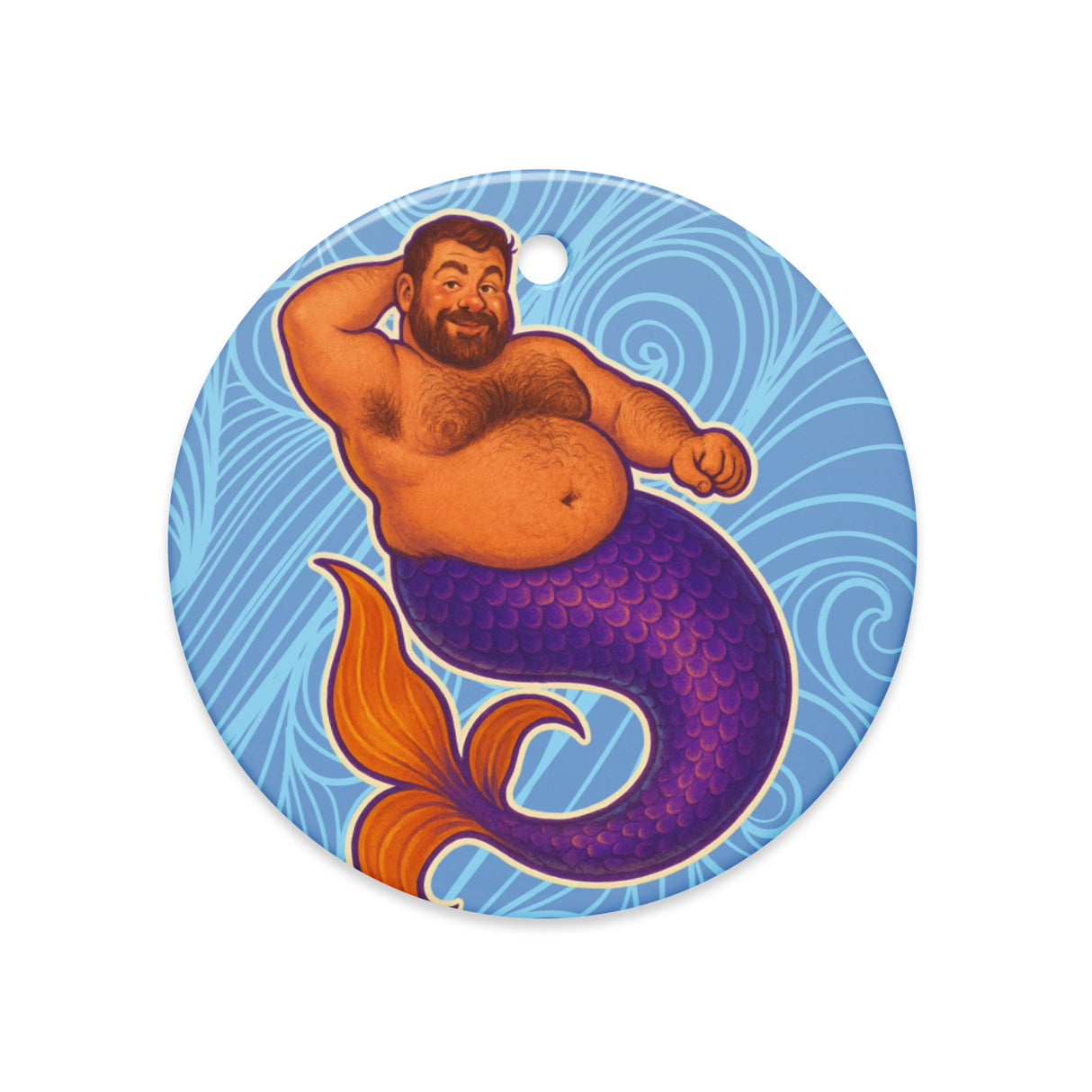 Mer-Grrr (Ceramic ornament)-Ceramic Ornament-Swish Embassy