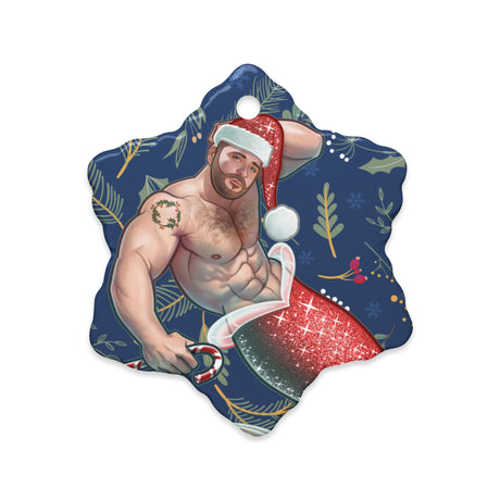Merman Christmas (Ceramic Ornament)-Ceramic Ornament-Swish Embassy