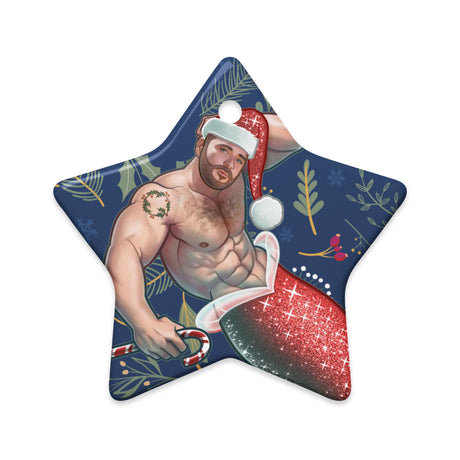 Merman Christmas (Ceramic Ornament)-Ceramic Ornament-Swish Embassy