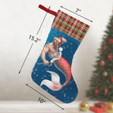 Merman Christmas (Sequin Christmas Stocking)-Christmas Stockings-Swish Embassy