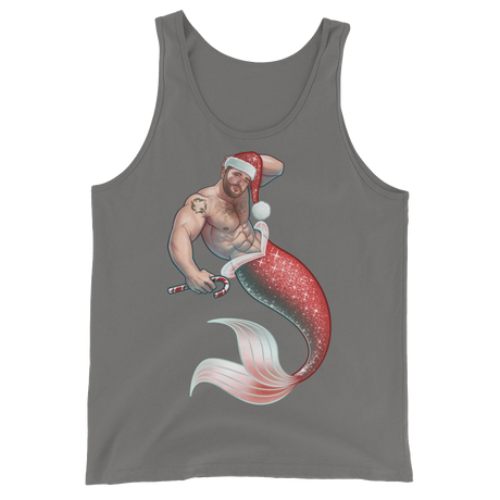 Merman Christmas (Tank Top)-Christmas Tank Tops-Swish Embassy
