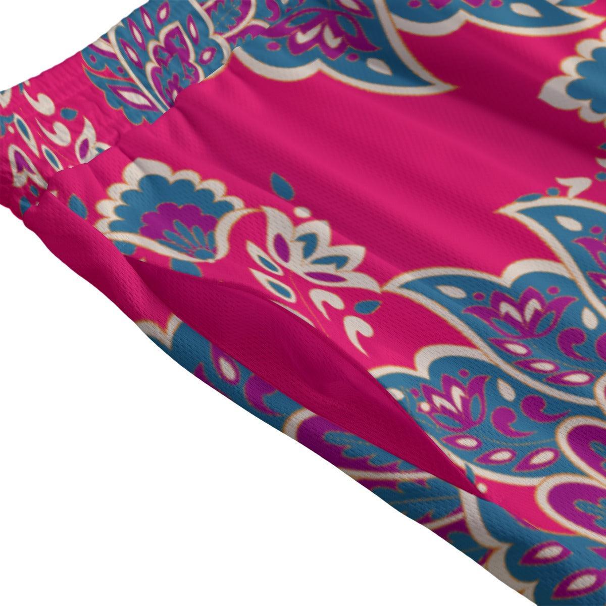 Pink Paisley Club (Shorts)-Shorts-Swish Embassy