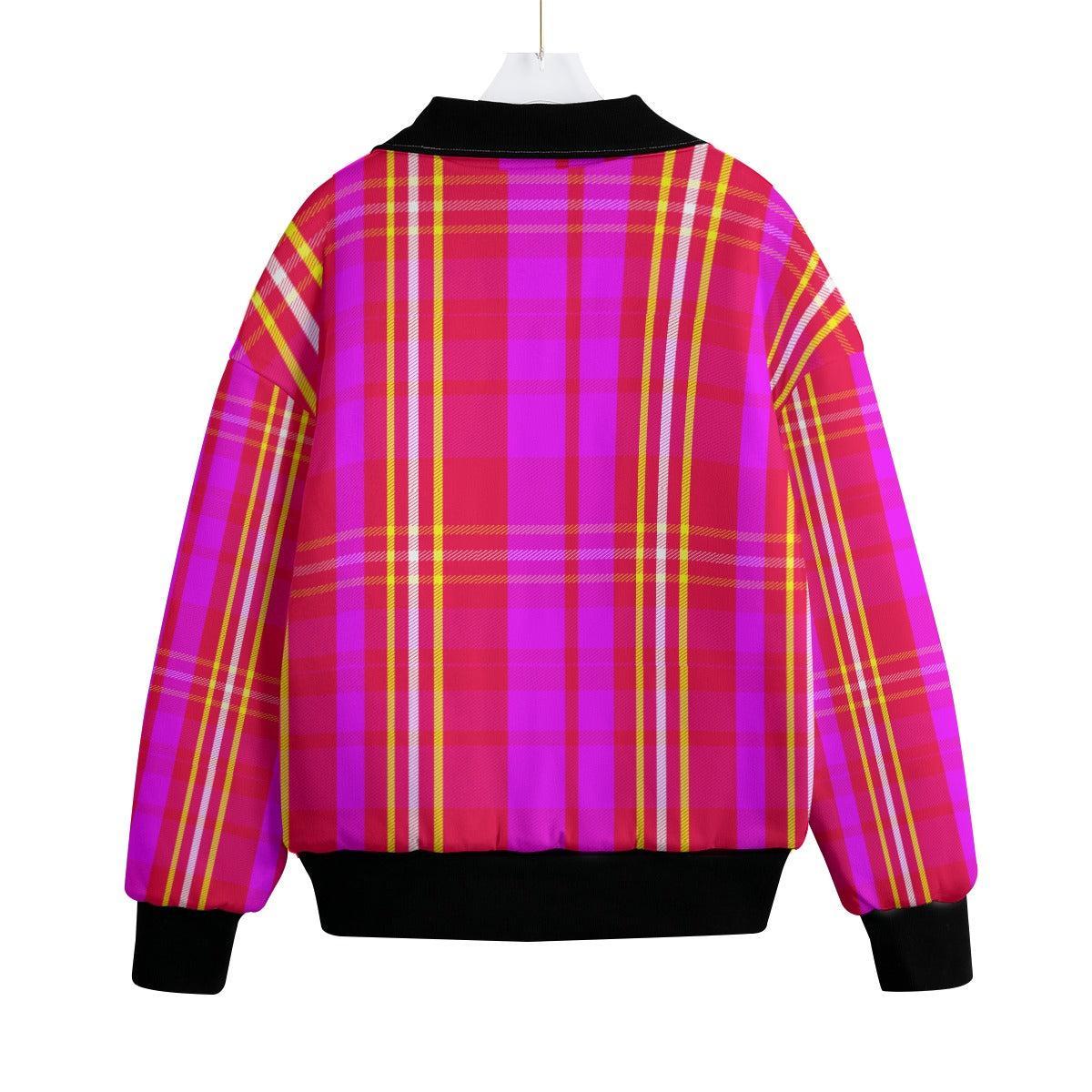 Pink Plaid Club (Fleece Jacket)-Fleece Jacket-Swish Embassy