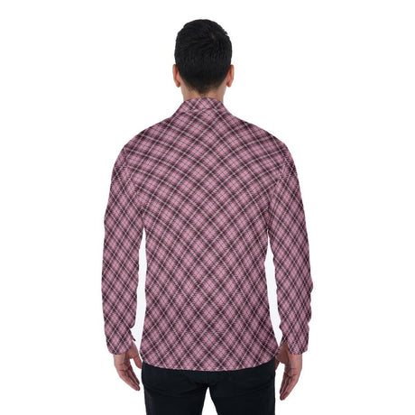 Pink Plaid (Long Sleeve Button Shirt)-Long Sleeve Button Shirts-Swish Embassy
