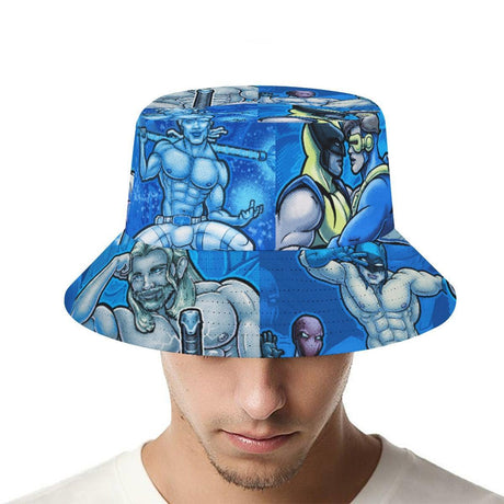 Pop Boys Blue (Allover Bucket Hat)-Allover Bucket Hat-Swish Embassy