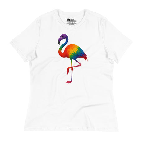 Pride Flamingo (Women's Relaxed T-Shirt)-Women's T-Shirts-Swish Embassy
