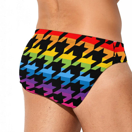 Pride Houndstooth (Swim Briefs)-Swim Briefs-Swish Embassy