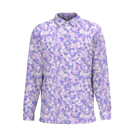 Purple Glory (Cotton Long Sleeve Shirt)-Cotton Long Sleeve Button Shirt-Swish Embassy