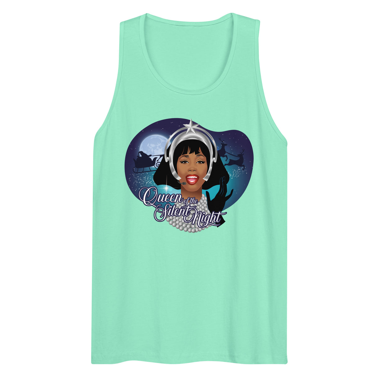 Queen of the Silent Night (Tank top)-Christmas Tank Tops-Swish Embassy