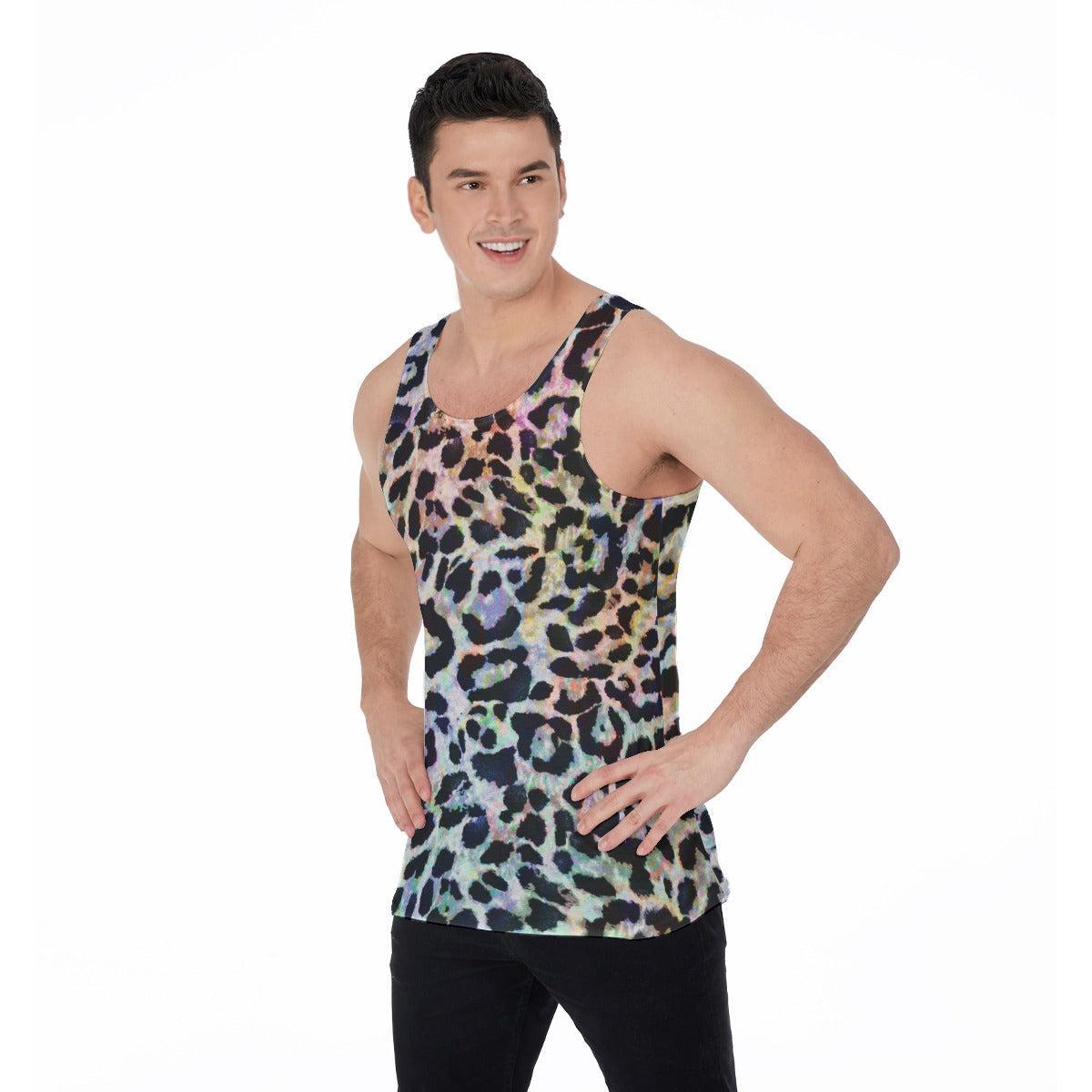 Rainbow Leopard (Allover Tank Top)-Allover Tank Top-Swish Embassy