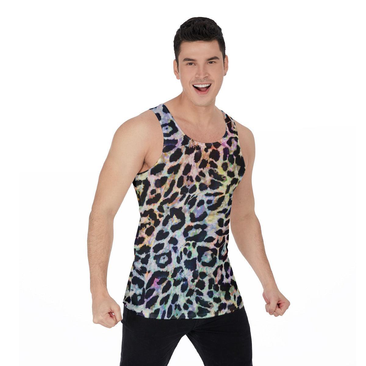 Rainbow Leopard (Allover Tank Top)-Allover Tank Top-Swish Embassy