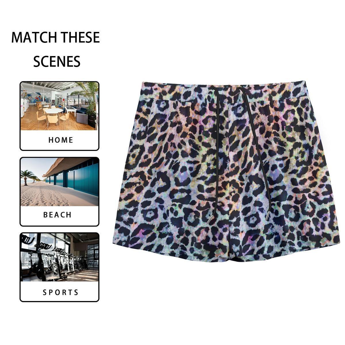 Rainbow Leopard (Shorts)-Shorts-Swish Embassy