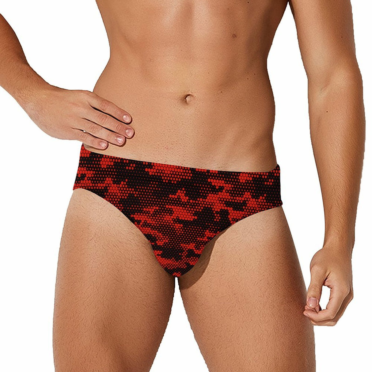 Red Camo (Swim Briefs)-Swim Briefs-Swish Embassy