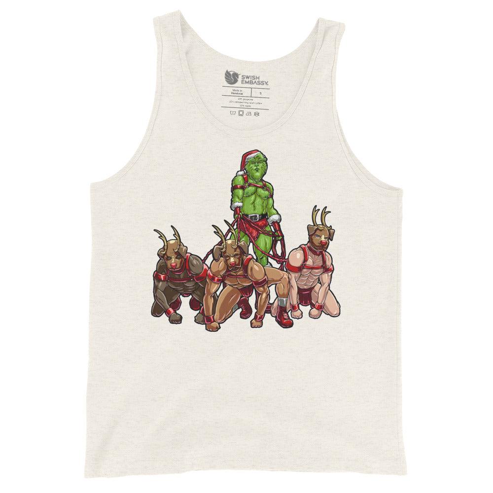 Reindeer Gains (Tank Top)-Christmas Tank Tops-Swish Embassy