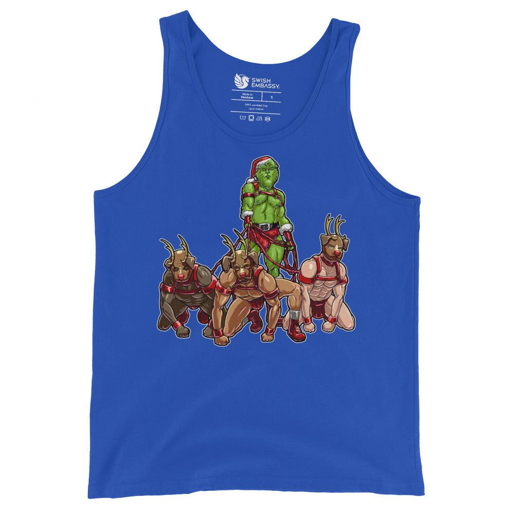 Reindeer Gains (Tank Top)-Christmas Tank Tops-Swish Embassy