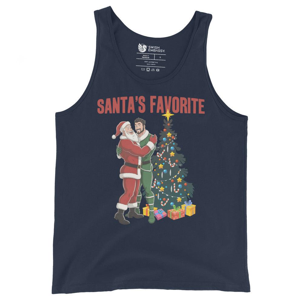 Santa's Favorite (Tank Top)-Christmas Tank Tops-Swish Embassy