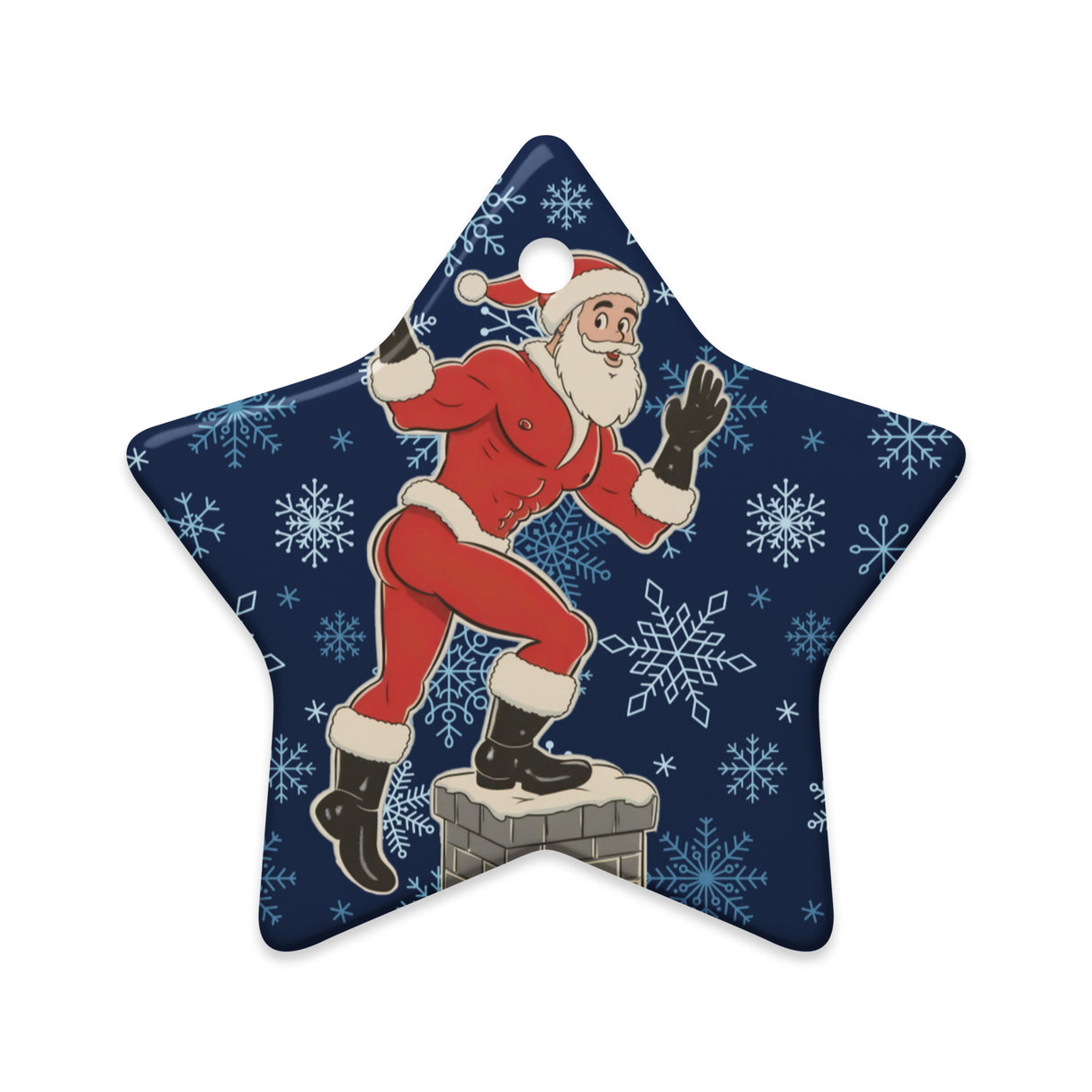 Stuffin' Your Chimney (Ceramic ornament)-Ceramic Ornament-Swish Embassy