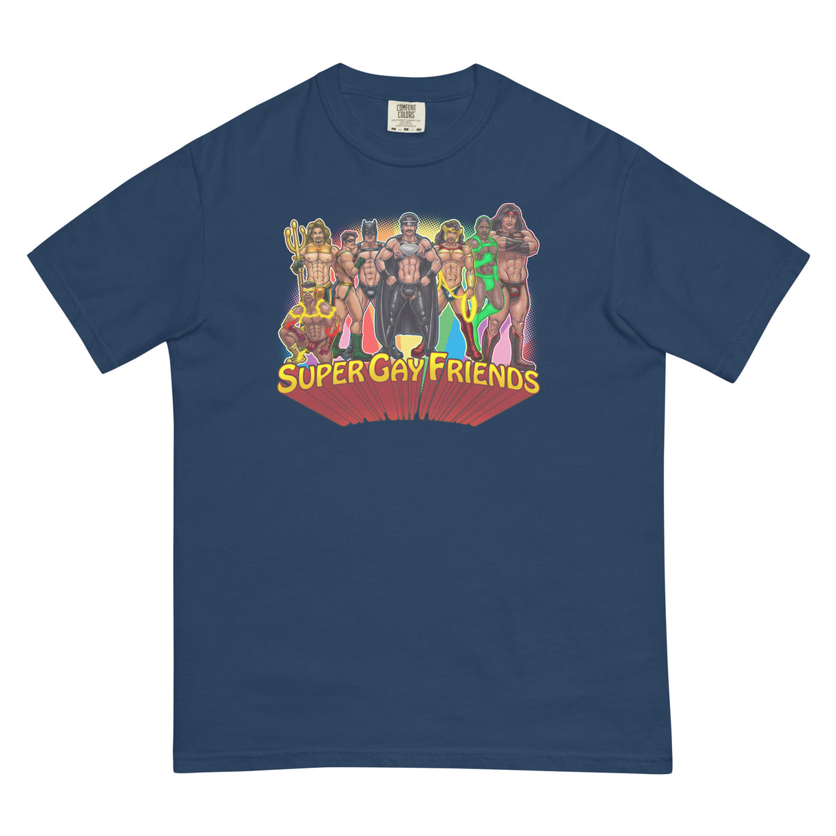 Supergay Friends (Boxy Tee)-Boxy T-Shirt-Swish Embassy