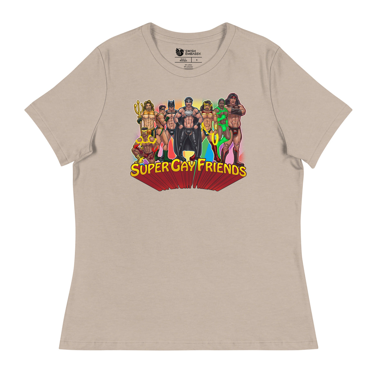 Supergay Friends (Women's Relaxed T-Shirt)-Women's T-Shirts-Swish Embassy