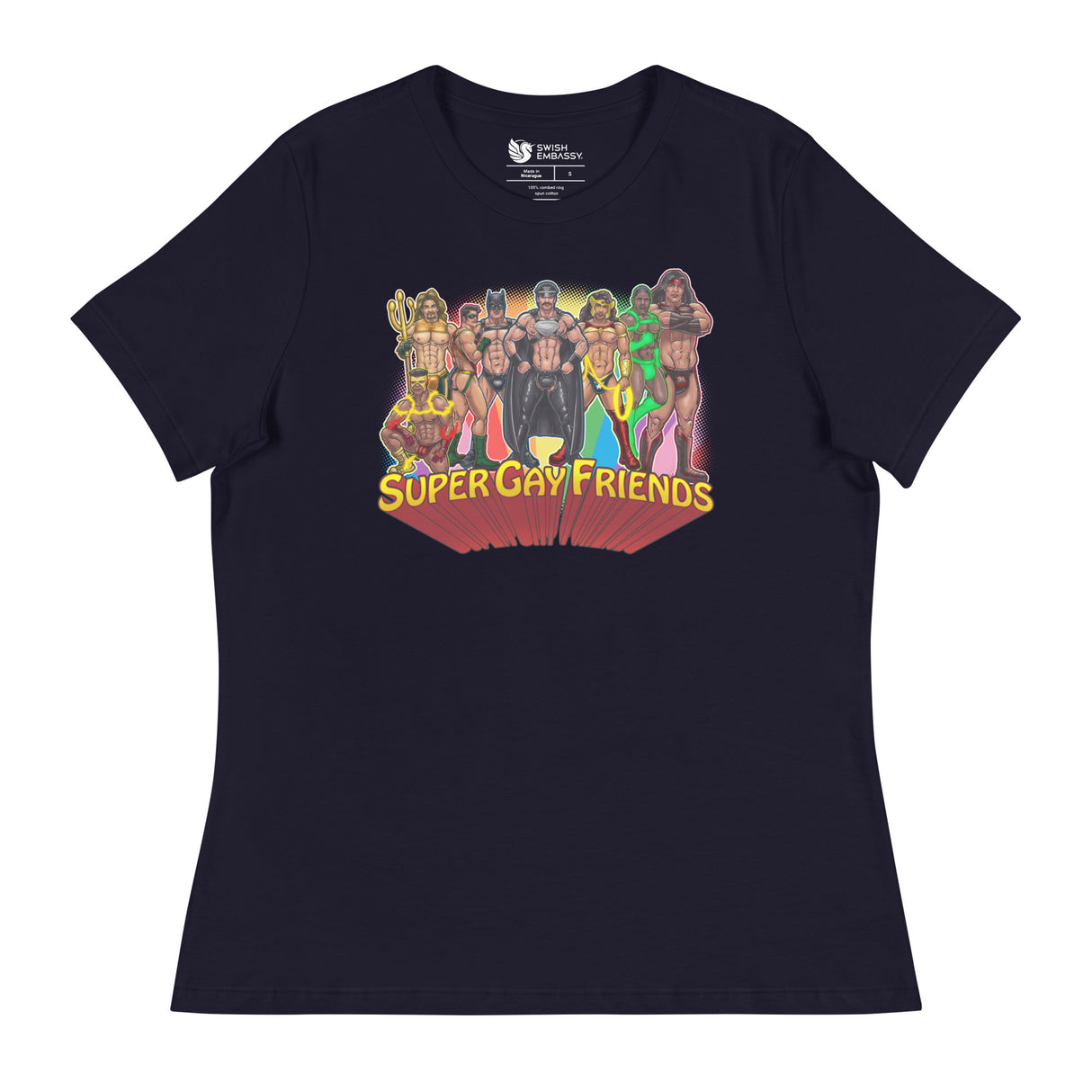 Supergay Friends (Women's Relaxed T-Shirt)-Women's T-Shirts-Swish Embassy