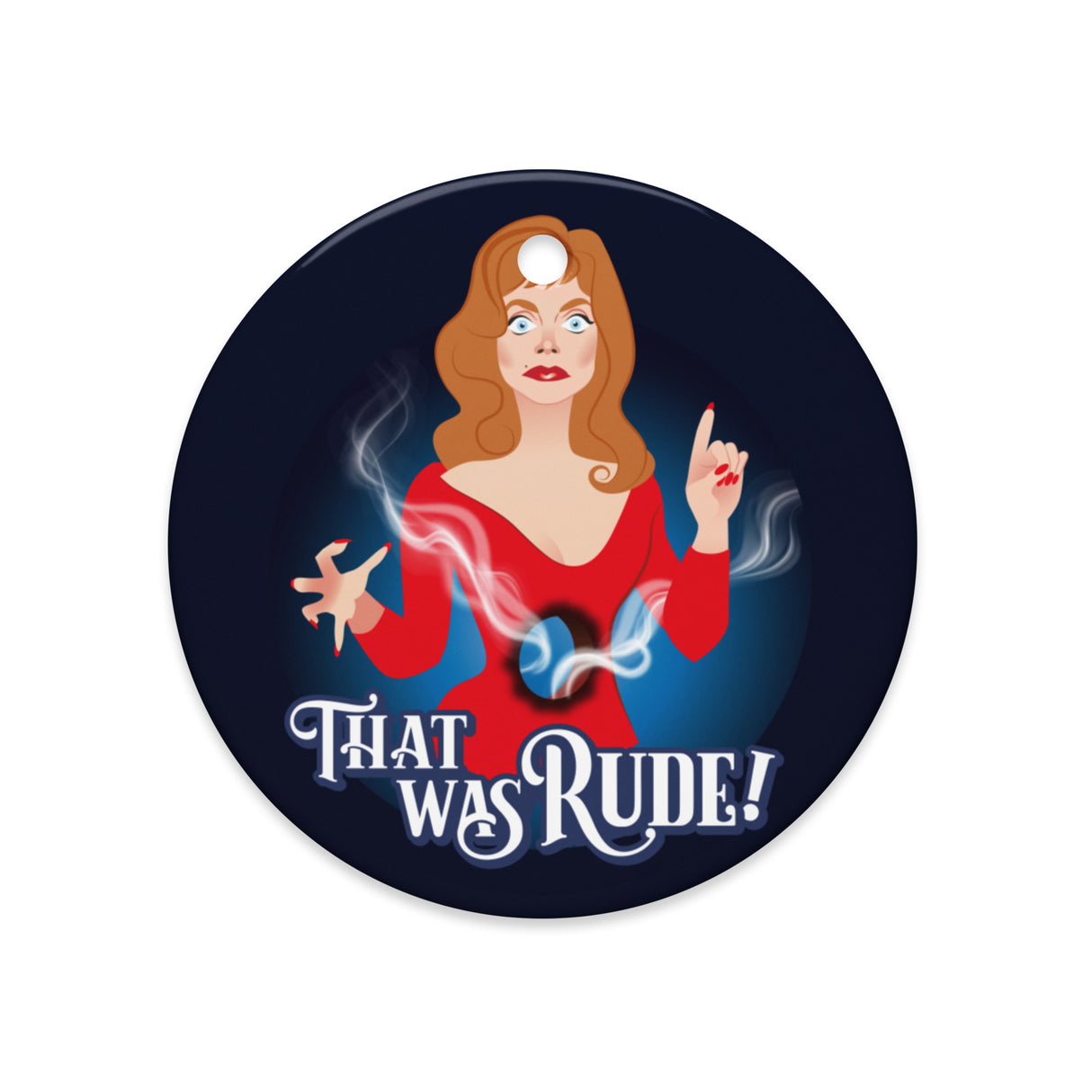 That Was Rude (Ceramic ornament)-Ceramic Ornament-Swish Embassy