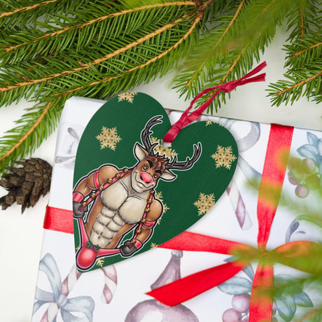 The Reindeer Loved Him (Ornament/Fridge Magnet)-Wood Ornament-Swish Embassy