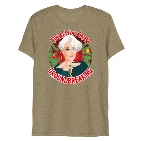 Tinsel for Xmas? Groundbreaking (Triblend)-Christmas Triblends-Swish Embassy