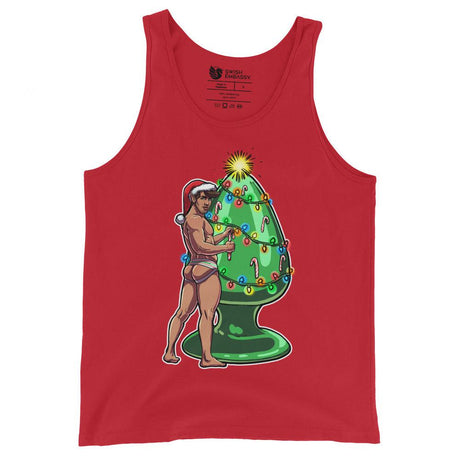 Trim the Rear (Tank Top)-Christmas Tank Tops-Swish Embassy