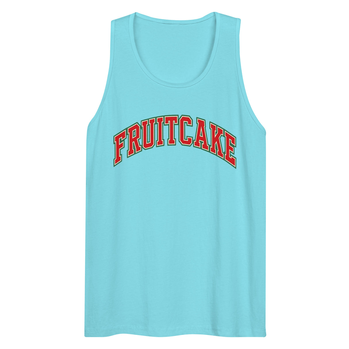 Varsity Fruitcake (Tank top)-Christmas Tank Tops-Swish Embassy
