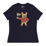 Varsity Pride Puppy (Women's Relaxed T-Shirt)-Women's T-Shirts-Swish Embassy