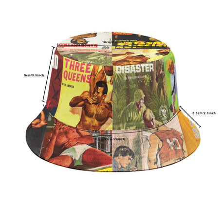 Vintage Gay Pulp (Allover Bucket Hat)-Allover Bucket Hat-Swish Embassy